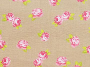 RESTST�CK 74 cm Baumwolle Bellisimi Fiori kleine Rosen, beige