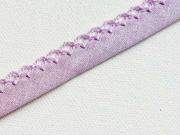 Schr�gband H�kelkante, 14 mm, flieder